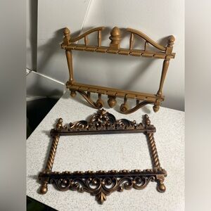 2x vintage spoon racks